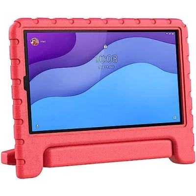 Abbildung von Kinder Tablet Hülle mit Griff Rot Geeignet für Lenovo Tab M10 HD Gen 2 Kinderfreundlich Schutzhülle Shockproof Ständer Anti Fall Schutz