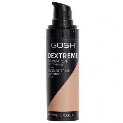 Abbildung von GOSH Dextreme Full Coverage Foundation 30ml I flüssiges, feuchtigkeitsspendendes Make up für makellosen Teint veganes Gesichts Makeup mit hoher Deckkraft Pickel &amp; Augenringe abdecken (004 Natural)