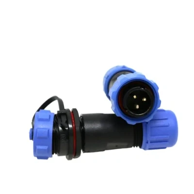 Abbildung von ZBLZGP Weipu SP13 3 poliger 13A wasserdichter Stecker IP68 Chassis Panel Mount Aviation Circular Inline Male Female Buchse Kabel für Außenbeleuchtung LED