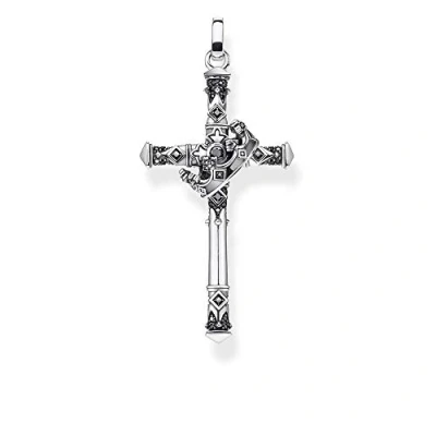 Abbildung von Thomas Sabo Anhänger Kreuz &amp; Krone, PE886 643 11, 4.8, Schwarz