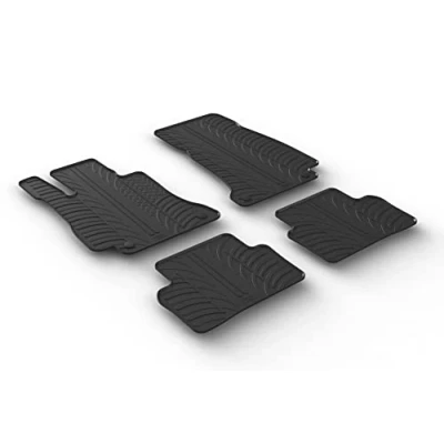 Abbildung von Gledring 0505 Fußmattensatz Gummi vorne und hinten 4 schwarz 750mm 550mm MERCEDES BENZ: E Klasse T modell, Limousine