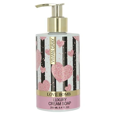 Abbildung von VIVIAN GRAY 1050 Seifenspender mit Creme Seife Love Bomb Luxury, Patschuli, pink/gold (250 ml)
