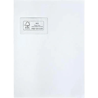 Abbildung von k.A. Versandtaschen C4 mit Fenster 100g/qm haftklebend weiß VE=250 Stü