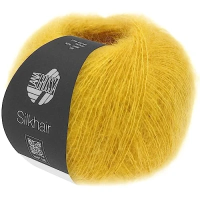 Abbildung von LANA GROSSA Silkhair Feines Lace Garn aus Superkid Mohair mit Seide Handstrickgarn 70% (Superkid) &amp; 30% 25g Wolle zum Stricken Häkeln 210m
