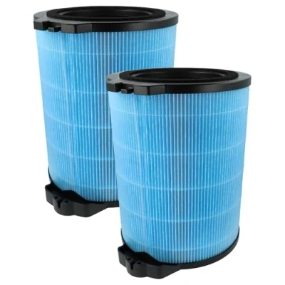 Abbildung von vhbw 2x HEPA Filter kompatibel mit Hoover HHP50CA011, H PURIFIER 500, HHP70CAH011 Luftreiniger Ersatz integriertem Aktivkohle