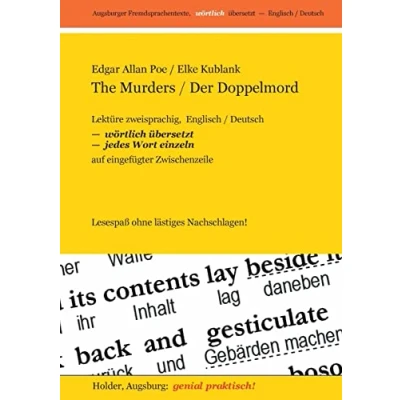 Abbildung von The Murders/Der Doppelmord Lektüre zweisprachig, Englisch/Deutsch: WÖRTLICH ÜBERSETZT jedes Wort einzeln auf eingefügter Zwischenzeile ... Fremdsprachentexte )
