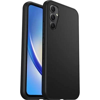 Abbildung von OtterBox Sleek Hülle für Samsung Galaxy A34 5G, stoßfest, sturzsicher, ultraschlank, schützende Hülle, Getestet nach Militärstandard, Antimikrobieller Schutz, Schwarz Keine Einzelhandelsverpackung