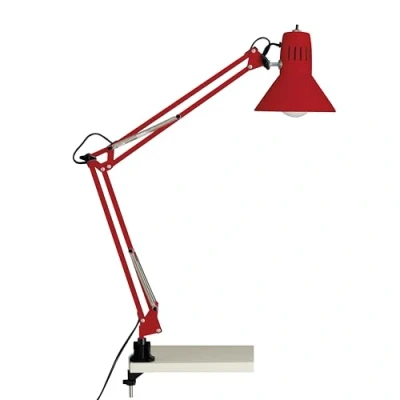 Abbildung von Brilliant Tischleuchte Hobby, Lampe Hobby Schreibtischklemmleuchte rot 1x A60, E27, 40W, geeignet