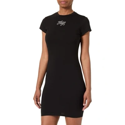 Abbildung von HUGO Nalix Jerseykleid, Damen, Größe: Large, Black