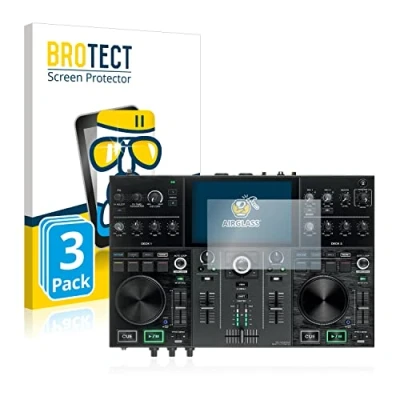 Abbildung von BROTECT Schutzglas für Denon DJ Prime Go (3 Stück) Schutzfolie Panzer Folie Glas [Extrem Kratzfest 9H, Anti Fingerprint, Ultra Transparent]