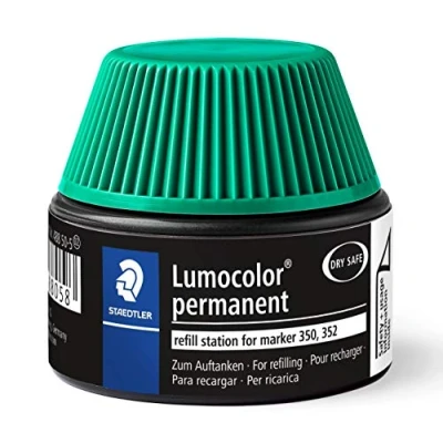 Abbildung von 4 x Staedtler Nachfülltinte Lumocolor permanent grün
