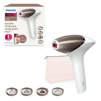 Abbildung von Philips IPL Haarentferner Lumea S9900 BRI951/01, 450.000 Lichtimpulse, kabellos, 2 SkinAI Funktionen