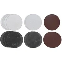 Abbildung von kwb by Einhell 15 tlg. Schleifpapier Set Wandbearbeitungssytem Zubehör (Ø 180 mm, Mikrokletthaftung, verschiedene Körnungen und Einsatzmöglichkeiten, passend für Wandbearbeitungssystem TE DW 180)