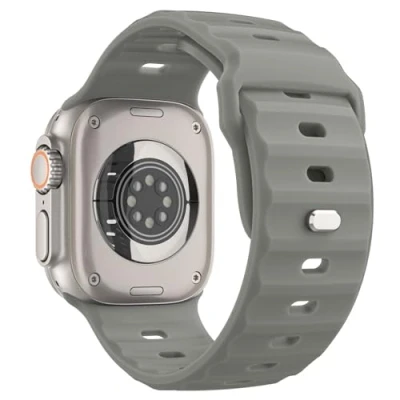 Abbildung von MoKo Ozean Armbänder Kompatibel mit Apple Watch Ultra2 Armband 49mm 46mm 45mm 44mm 42mm für Herren Damen,Wasserdicht Silikon Sport iWatch Serie 10 9 8 7 6 5 4 3 SE Ultra 2,Stein