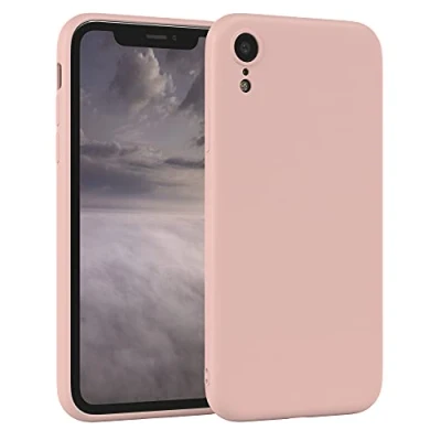 Abbildung von EAZY Case Silikonhülle für iPhone XR Hülle Silikon Altrosa weich stoßfeste Handyhülle Schutzhülle mit Kameraschutz Dünn Premium Schutz Cover TPU Phone Bumper in Pastell Rosa
