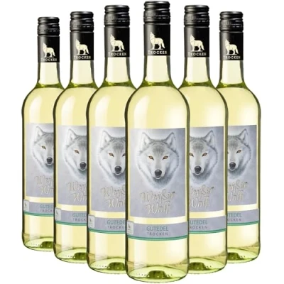Abbildung von Wolfenweiler Gutedel trocken Weißer Wolf Weißwein mit Aromen von Ananas und Melone Wein aus dem Markgräflerland Baden (6 x 0,75l)