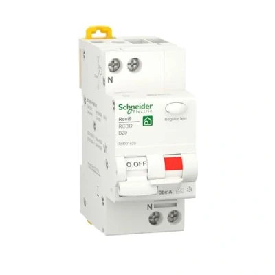 Abbildung von Schneider Electric R9D01620 FI/LS Schalter Resi9 1P+N, 20A, B Char., 30mA, Typ A, 6kA