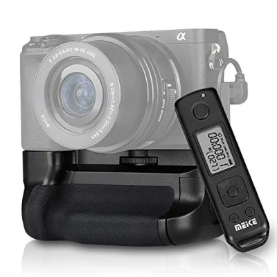 Abbildung von Meike External Vertical Shooting Batteriegriff MK A6300 Pro mit 2.4G Funkfernbedienung,kompatibel Sony,Alpha A6000 Kamera