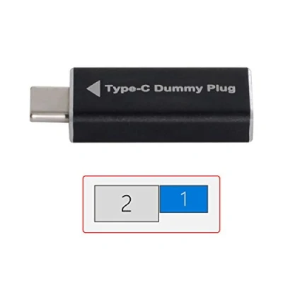 Abbildung von cablecc CY Virtual Display Adapter USB C Typ DDC EDID Dummy Stecker Headless Ghost Emulator 1920x1080p @ 60Hz
