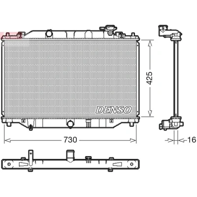 Abbildung von DENSO DRM44039 Kühler, Motorkühlung 425 752 16 MAZDA: CX 5 I