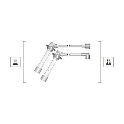 Abbildung von MAGNETI MARELLI 941319170083 Zündkabelsatz MAZDA: MX 6, 626 IV Limousine, Schrägheck, FORD USA: PROBE 2