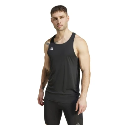 Abbildung von adidas Adizero E Singlet Herren Gr. XL Lauf Top in Schwarz Leicht, atmungsaktiv &amp; perfekt für schnelle Läufe