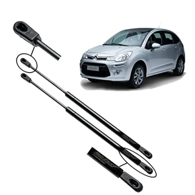 Abbildung von Ramor Strutz 2x Gasfeder Dämpfer Heckklappe Kompatibel mit Citroen C3 mk2 (SC) 2009 2016. Gasdruckfeder Heckklappendämpfer Ersatz für 8731T9 und Andere.
