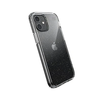 Abbildung von Speck Products Presidio Perfect Clear + Glitter iPhone 12 Mini PC Hülle, mit Gold Glitter/Clear