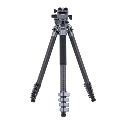 Abbildung von Rollei Easy Traveler Video Carbonstativ 4,5 kg Tragkraft, 164 cm Höhe, Ultraleicht, Kompakt, Mühelose Feststellfunktion