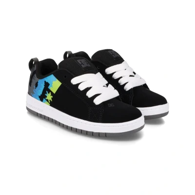 Abbildung von DC Shoes Graffik Sneaker low für Kinder, Größe: 32, Kmw black multi white Schuhe