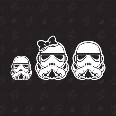Abbildung von speedwerk motorwear Star Wars Family with 1 Boy Sticker, Aufkleber, Autoaufkleber, Familienaufkleber, Familie, Auto