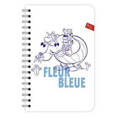 Abbildung von Clairefontaine 813056C Asterix 5, Adressbuch / Vokabelheft mit Spiralbindung, 11x17 cm, 50 Blatt, liniert, 90g, Motive sortiert, 1 Stück