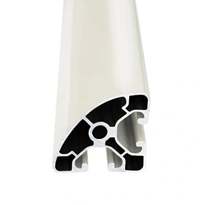 Abbildung von SCHMIDT systemprofile 2000mm Aluminium Profil 40x40mm Nut 8 Eckprofil Rund Weiß 4040 Alu Konstruktionsprofil Aluprofil 2m