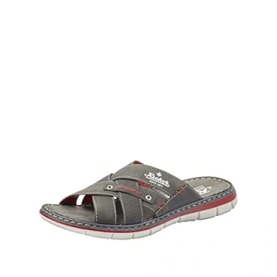 Abbildung von Rieker Pantolette flach, Herren, Größe: 42, Grey Schuhe