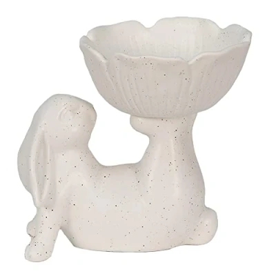 Abbildung von Clayre &amp; Eef 6CE1429 Deko Kaninchen Weiß 15x11x14 cm