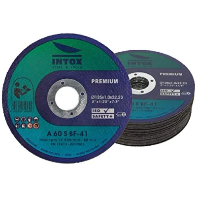 Abbildung von INTOX Trennscheiben 125mm x 1,0mm 25 Stück Inox Flexscheibe für Metall Stahl und Edelstahl