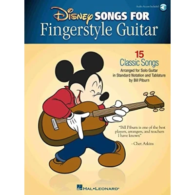 Abbildung von Disney Songs for Fingerstyle Guitar: 15 Classic Arranged by Solo Guitar in Standard Notation and Tablature