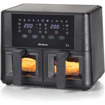Abbildung von Ariete Heißluftfritteuse 4631 Air Fryer Dual 9 L, 2400 W