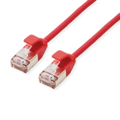 Abbildung von ROLINE U/FTP DataCenter Patchkabel Kat.6A (Class EA), LSOH, Slim, rot, 0,15 m