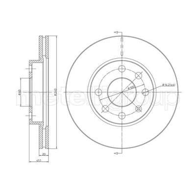 Abbildung von Bremsscheibe METELLI 23 0569C