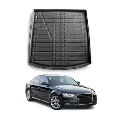 Abbildung von Kofferraumwanne Laderaumwanne kompatibel mit Audi A4 Limousine 8K2 B8 2008 2015 Gummi TPE