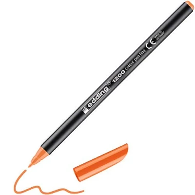 Abbildung von edding 1200 Fasermaler fein orange 1 Stift Rundspitze mm Filzstift zum Zeichnen und Schreiben für Schule, Mandala