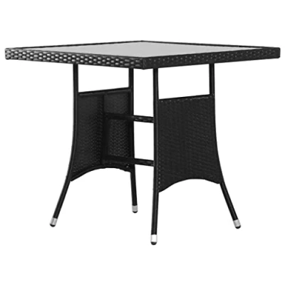 Abbildung von vidaXL Gartentisch Schwarz 80 x 74 cm Poly Rattan (1 St)