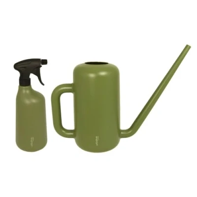 Abbildung von MePla Set Gießkanne Pilea 3,8L + Sprüher 1,0L grün, wetterfest aus UV beständigem Kunststoff