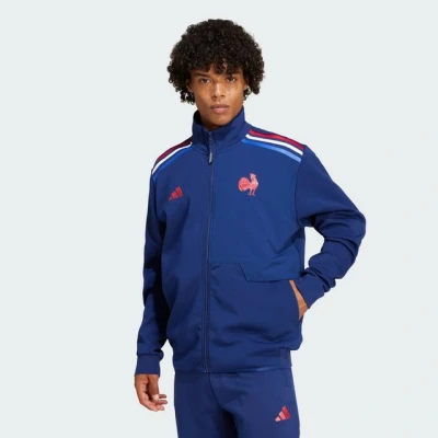 Abbildung von adidas Performance France Rugby Anthem Sweatjacke, Herren, Größe: XS, Dark blue