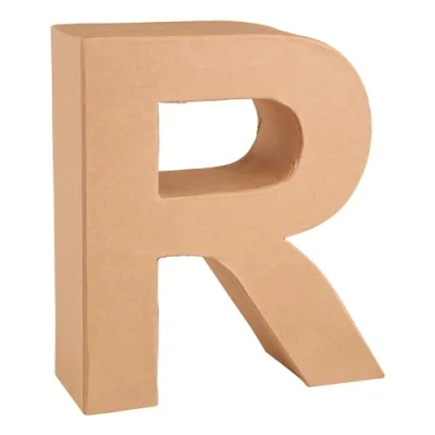 Abbildung von Glorex Dachpappe Papp Buchstabe R 17,5 x 5,5 cm