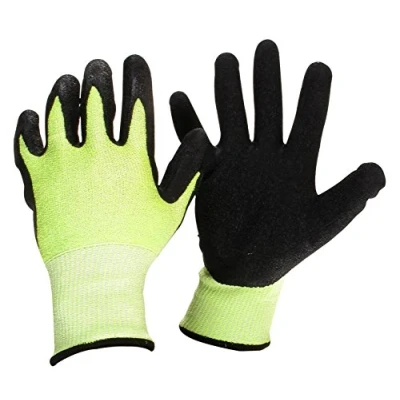 Abbildung von Anti Vibrations Handschuhe, 1 Paar, Arbeitshandschuhe aus Fiberglas und Spandex Größe 10/L, schwarz neongrün