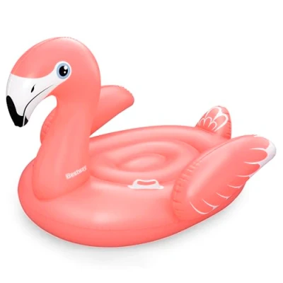 Abbildung von Bestway Schwimmtier Flamingo, 148 x 127 99 cm, 1 Person, Color Shield Beschichtung, Robuste Haltegriffe, Sicherheitsventile, Strapazierfähiges PVC, Lebendiges Design