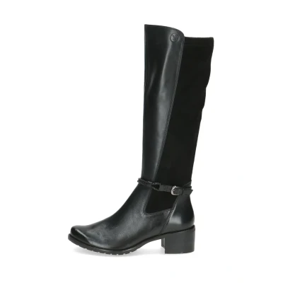 Abbildung von CAPRICE Damen Hohe Stiefel mit Absatz Schnalle Kniehoch, Schwarz (Black Comb), 40 EU