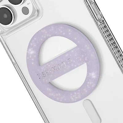 Abbildung von Case Mate magnetischer Handygriff [Schlaufengriff] Abnehmbarer Telefonringhalter für die Hand weiche, ultradünne, zusammenklappbare MagSafe Handyhalterung iPhone 14 Pro Max/13
